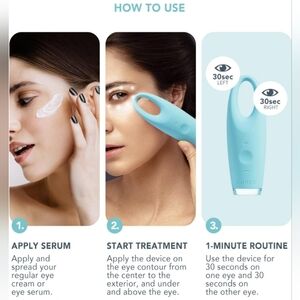 FOREO IRIS Illuminating Eye Massager Anti Aging Dark Circle & Eyebag Remover NIB